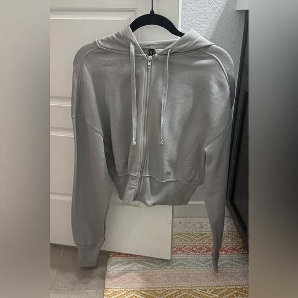 Divided Gray Zip-Up Hoodie - Picture 1 of 4
